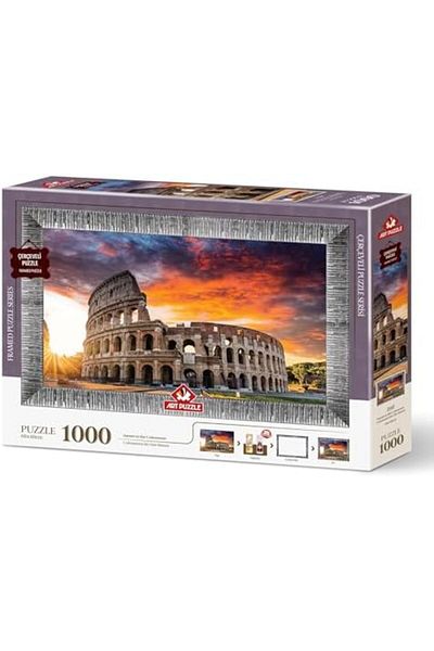 STOREMAX Puzzle Sunset at the Colosseum 1000 Pieces Puzzle with Frame Star Buy Bz 1087243