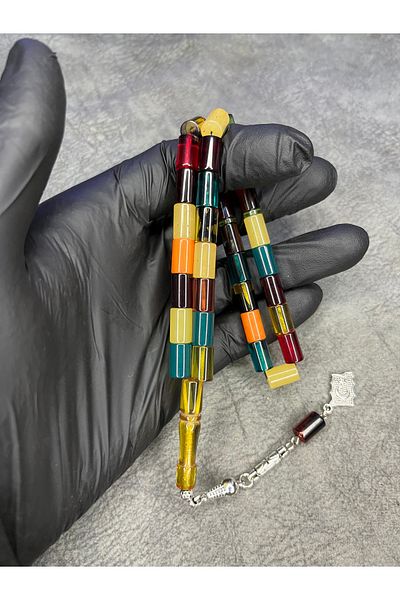 Mos Tespih Cut High-End Bonibon Crimping Amber Prayer Beads