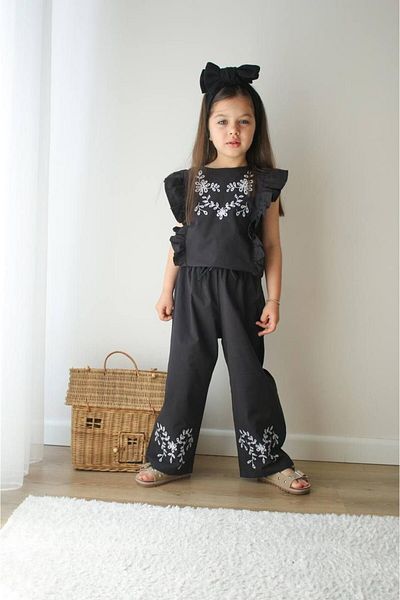 H&Z KİDS Girl's Pants Blouse Combination