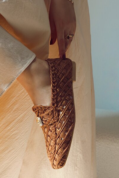 POLKA STORE Basic Mesh Πλεκτά τετράγωνα γυναικεία παπούτσια Loafer Slipon Ballerina Mary Jane