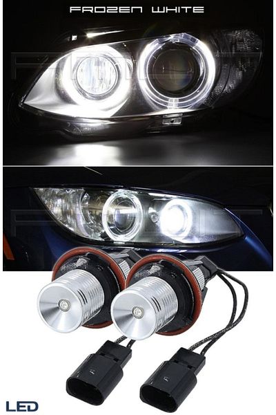 DELUXETUNING Set 2 Becuri Led Marker Angel Eyes BMW E39 E60 E61 E39 E63 E64 E65 E66 E83 X5 BMW, alb Rece