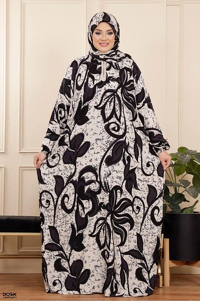 Generies Viscose prayer shawl with attached scarf