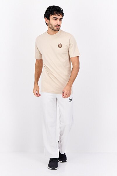 Puma Men Relaxed Fit Short Sleeves Outdoor T-Shirt, Beige