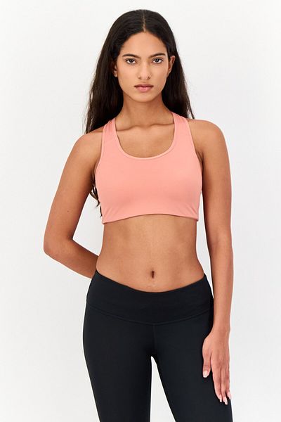 Triumph Women Plain Padded Sports Bra, Dark Peach