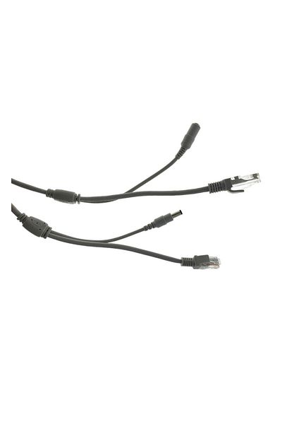 OEM 5m network cable for IP CCTV NVR camera, UTP Cat.5/5e, 2XRJ45 plug and 2X2.1x5.5mm power cable