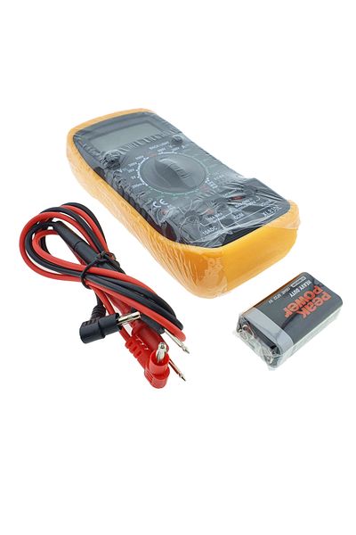 OEM XL830L digital multimeter, stand, DC/AC, Transistor, OHM, Diode test, Data hold, black