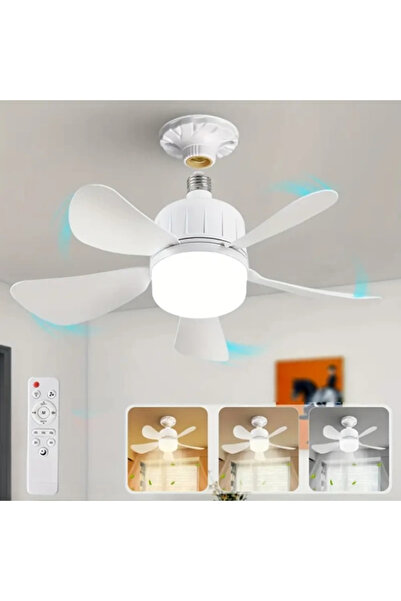 Genel Markalar Tavan Vantilatörü Aydınlatmalı, 30w Kısılabilir Led Fan Lambas...