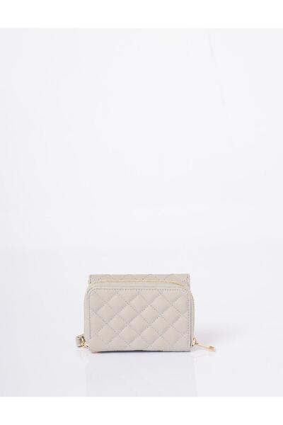 Kayra Kapitone Fermuarlı Cüzdan Gri