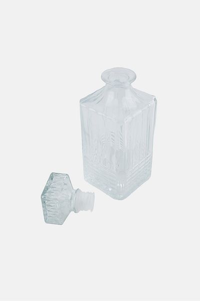 Bombay Hemingway Whiskey Glass Decanter, Transparent