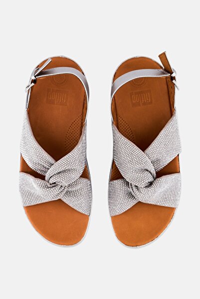 Fitflop Women Adjustable Buckle Sandal, Silver