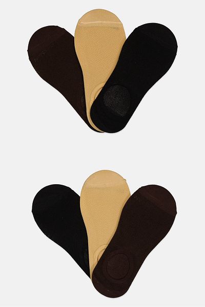 Ben Sherman Men 6 Pairs Brand Logo Silicone Heel Socks, Multicolor