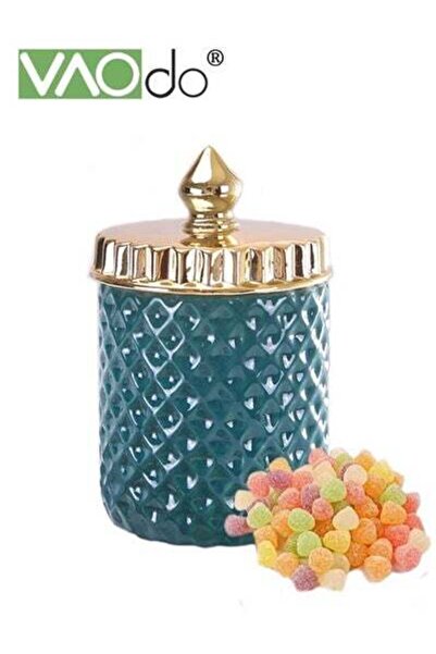 VAODO تنظيم تخزين الطعام الأساسي في المنزل طبق حلوى علبة بسكويت برميل بسكويت ...
