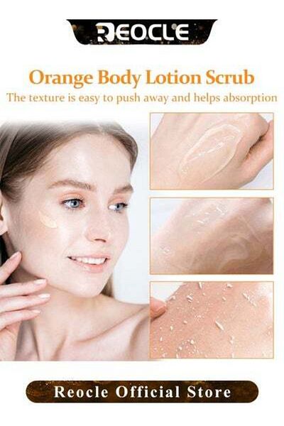 REOCLE Orange Face and Body Exfoliating Whitening Gel Deep Cleansing Moisturizing Hydrating