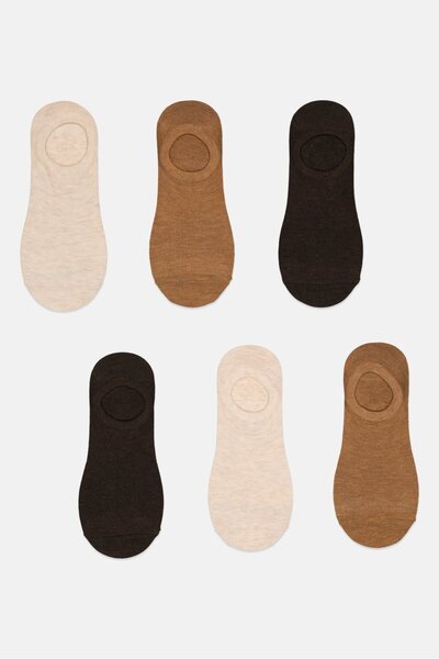 Ben Sherman Men 6 Pairs Brand Logo Silicone Heel Grip Socks, Multicolor