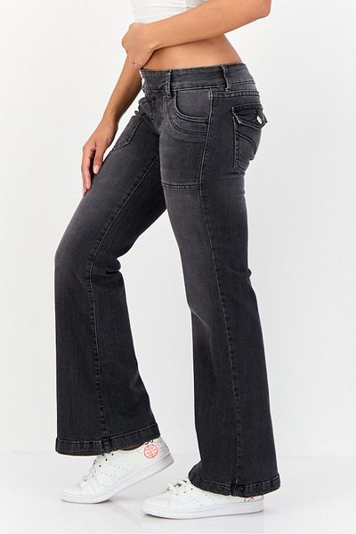 Don't Call Me Jennyfer Women Bootcut Fit Washed Stretchable Denim Jeans, Black