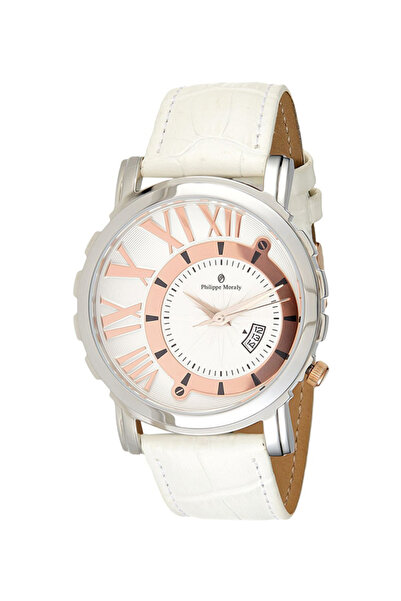 Philippe Moraly of Switzerland Men's Leather Analog Watch