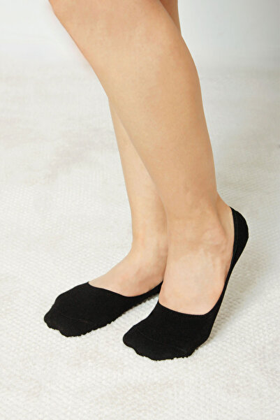 Buluş Organic 3 Pack Black, White, Melange Gray Viscose Invisible Women's Socks