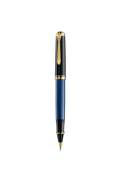 Pelikan Pix Roller Souveran R800, Material Rășină, Culoare Negru/Albastru, Accesorii Placate cu Aur