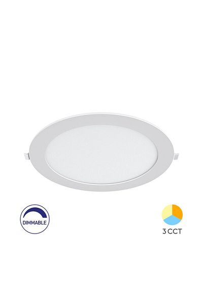 Braytron Spot LED Rotond 18W 1800LM Dim 3 în 1 F:229MM Alb IP40