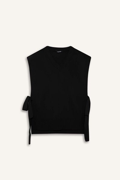 DeFacto V-Neck Side Tie Knitwear Sweater F1100Ax25Au