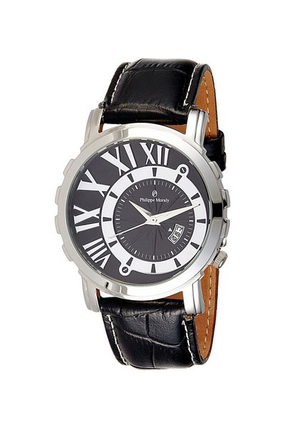 Philippe Moraly of Switzerland Men's Leather Analog Watch