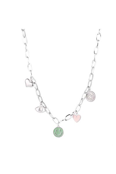 Go Dutch Label Heart & Smiley (Silver Stainless Steel)