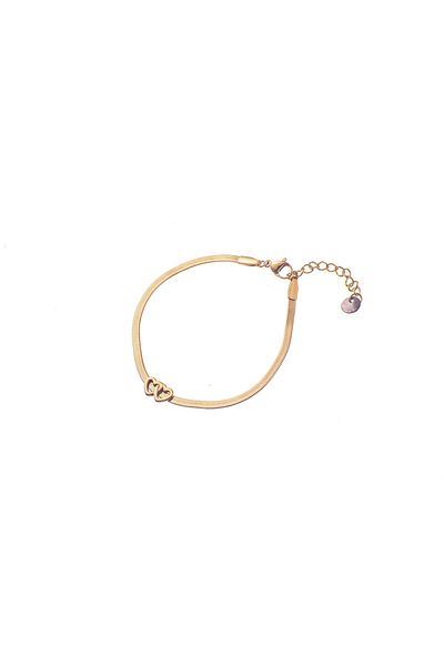 Go Dutch Label 2 Hearts (golden stainless steel)
