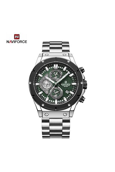 Naviforce NF8026 Men’s Chronograph Stainless Steel Strap Casual Waterproof Tough Guy Quartz Watch (SGN)