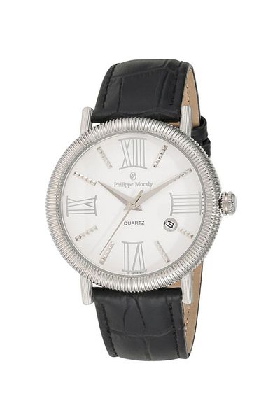 Philippe Moraly of Switzerland Men's Leather Analog Watch