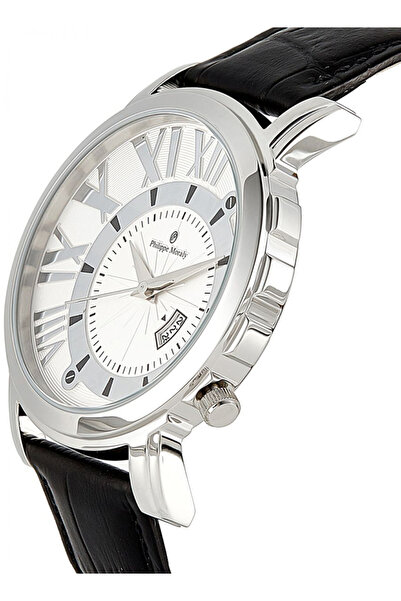 Philippe Moraly of Switzerland Men's Leather Analog Watch
