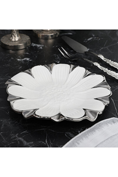 ROY KING FLORA SILVER YUVARLAK SUNUM TABAK 25 CM