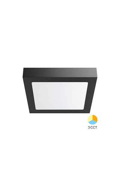Braytron SPOT LED PATRAT PT 24W 2400LM 3in1 NEGRU IP20