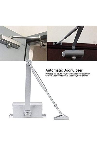 Generic Durable Automatic Door Closer Flexible Convenient Wear-resistant Two Speed Adjustments for Home