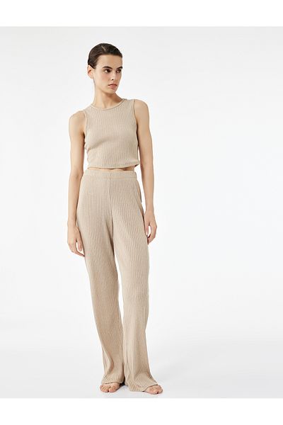 Koton Comfortable Fit Crew Neck Sleeveless Pajama Top