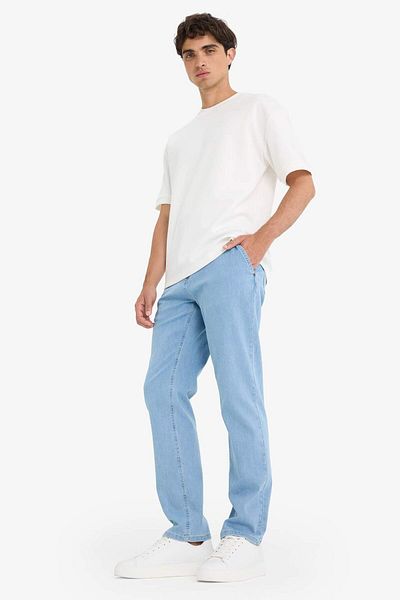 DeFacto Sergio Regular Fit Κανονικό Παντελόνι Τζιν με Σωλήνα Μέσης F5646AX25AU