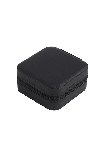 Choice S black Portable Mini Jewelry Storage Box Travel Organizer Jewelry Case Leather Storage Earrings Nec