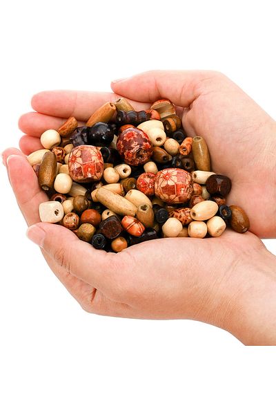 Choice WHITE 500pcs Wooden Beads for Jewelry Making DIY Bracelet Necklace Accessories