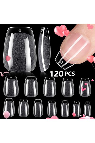 Choice GRAY 120pcs Half Cover Almond Fake Nails Half Matte Pre Buff Acrylic Nails Extra Short Almond Shape
