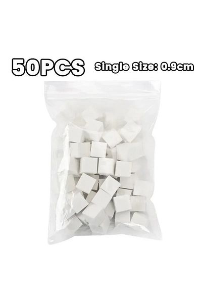 Choice 50 PCS Mini Square Nail Art Sponge with 4 Claws Nail Sponge Metal Grabber Set Multipurpose Blush Gra