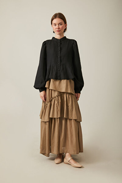 ZÜLAYS Kısa Vual Gömlek Siyah