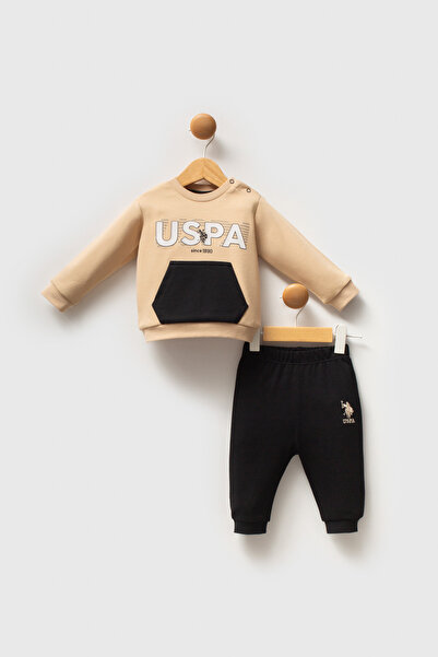 U.S. Polo Assn. مجموعة مرخصة للأطفال الرضع مكونة من قطعتين