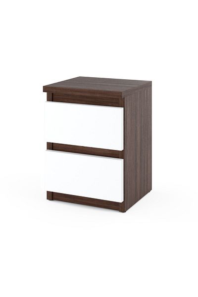 Meble Noptieră din stejar Wenge alb, 30 cm, 2 buc., noptieră pentru dormitor