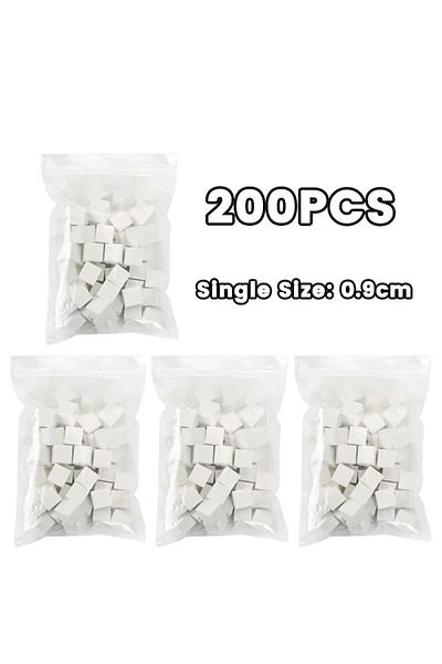Choice 200 PCS Mini Square Nail Art Sponge with 4 Claws Nail Sponge Metal Grabber Set Multipurpose Blush Gr