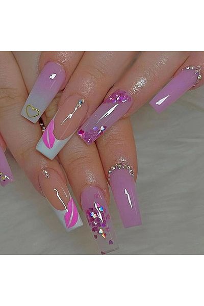 Choice QHZ705 24 PCs Fake Nails with 1 Nail Glue and 1 Nail File
