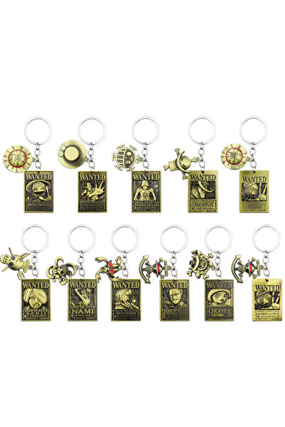 Miniso سلسلة مفاتيح عاجية من أنمي ون بيس، علامة طلب مطلوبة، قلادة مركبة، ون ب...