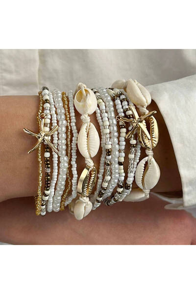 Choice مجموعة مكونة من 14 قطعة من خرز الأرز المزين بنجمة البحر الأكريليكية ال...