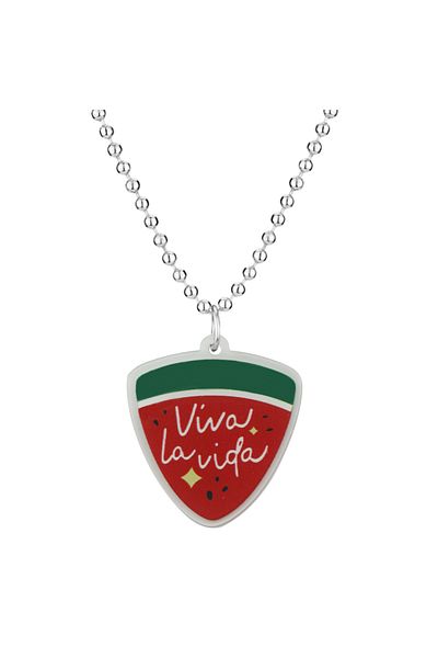 Choice 3 TV Twinkling Watermelon Cosplay Shining Watermelon Guitar Pick Props Choker Two-sided Pendant Nec.