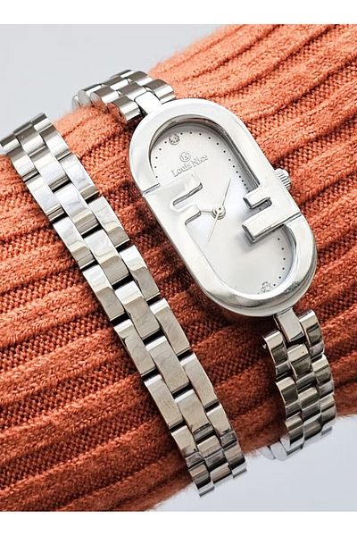 Louis Nice Elegant women's watch, Vandy shape, two-tone stainless steel