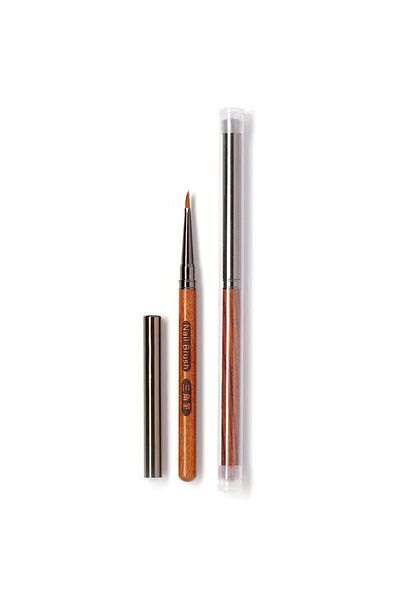 Choice G-B606 Round Wood Handle Triangular Petal Nail Brush Acrylic Nail Art Liner Brush Stripes Grid Flowe