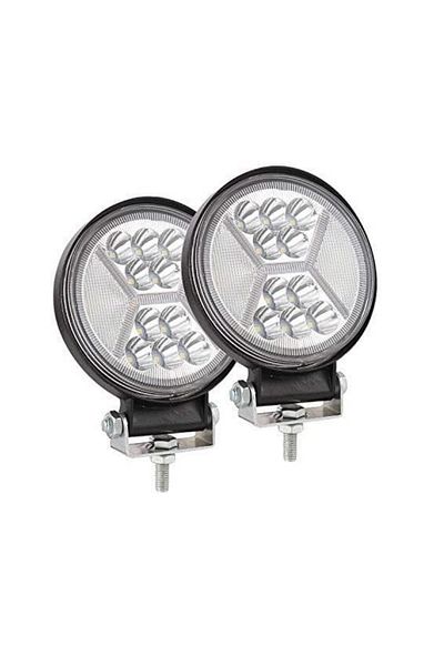 YUGUANG Set of 2 round LED lights for car bumper YUGUANG, 234 W, 12 V, polycarbonate/aluminum, 17 x 8 x 6 cm